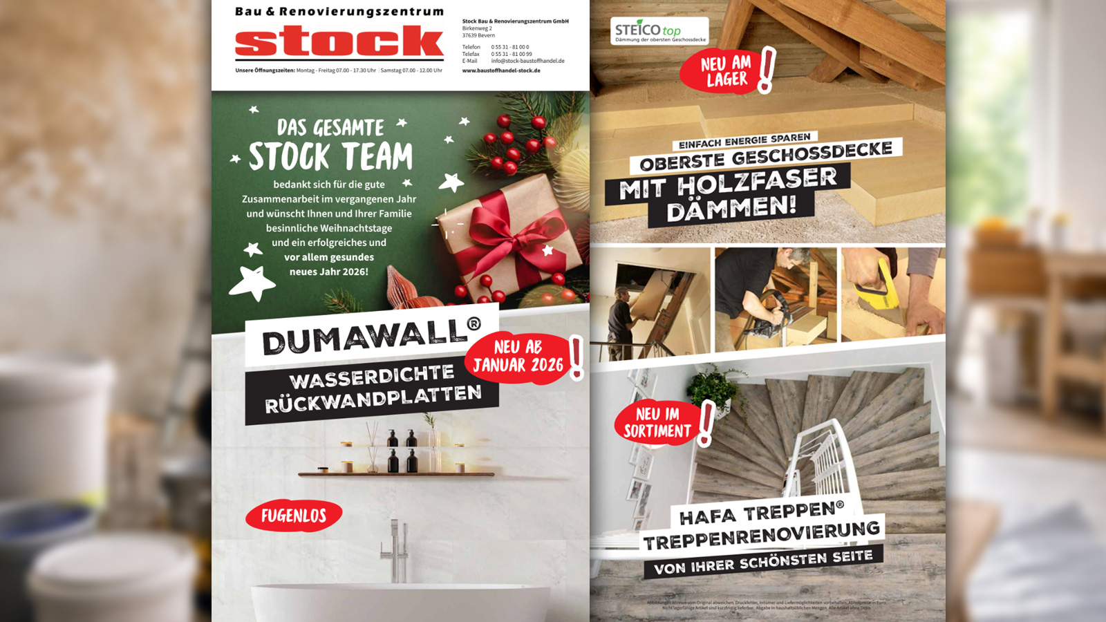 Bauen, renovieren, modernisieren: Stock Bau- & Renovierungszentrum startet mit Neuheiten ins Jahr 2026