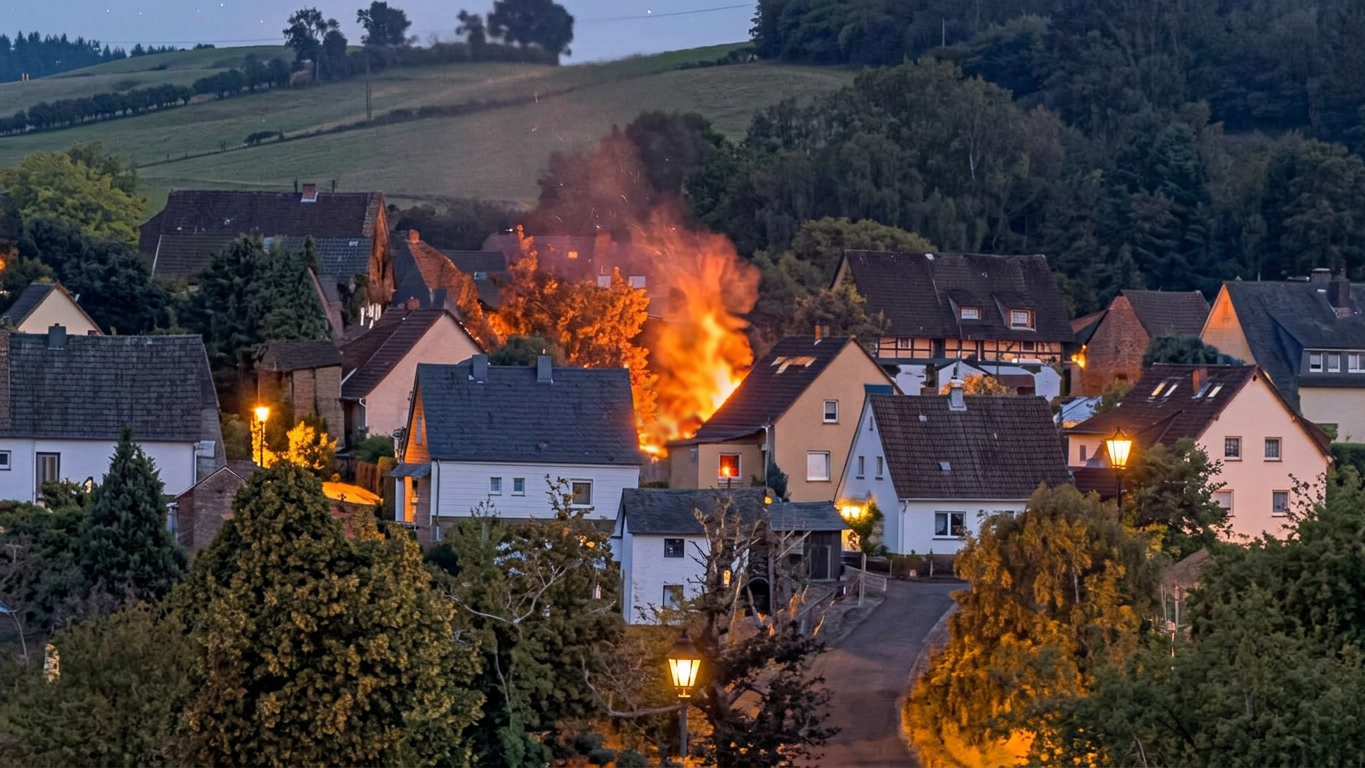 Große Sorge am späten Abend: Feuerschein löst Feuerwehr-Großeinsatz in Delligsen aus